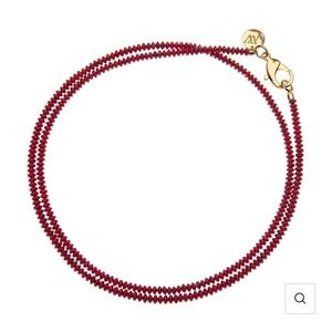 Jane Win Double Wrap Crimson Necklace